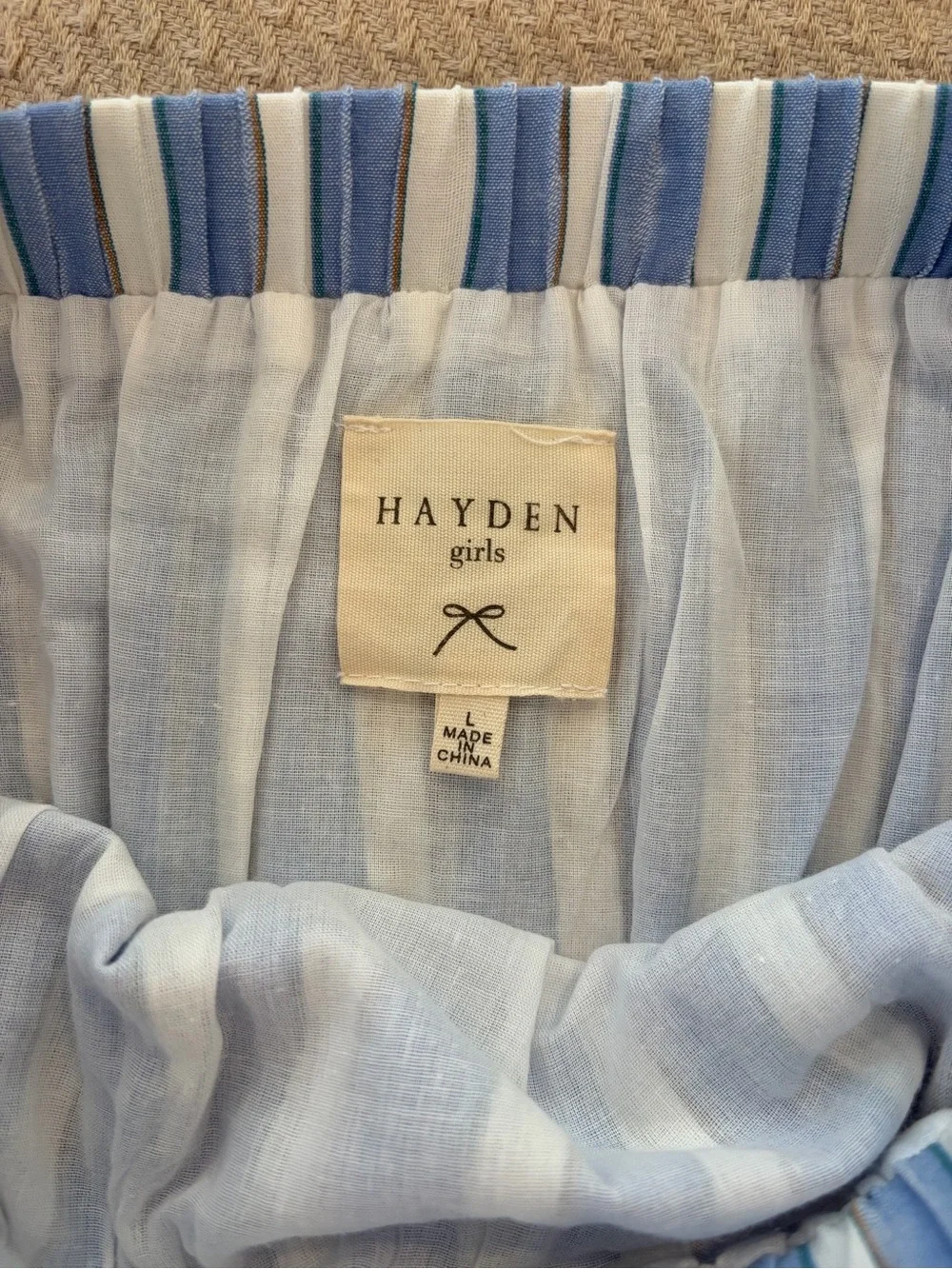 Hayden Blue and White Striped Sleeveless Romper